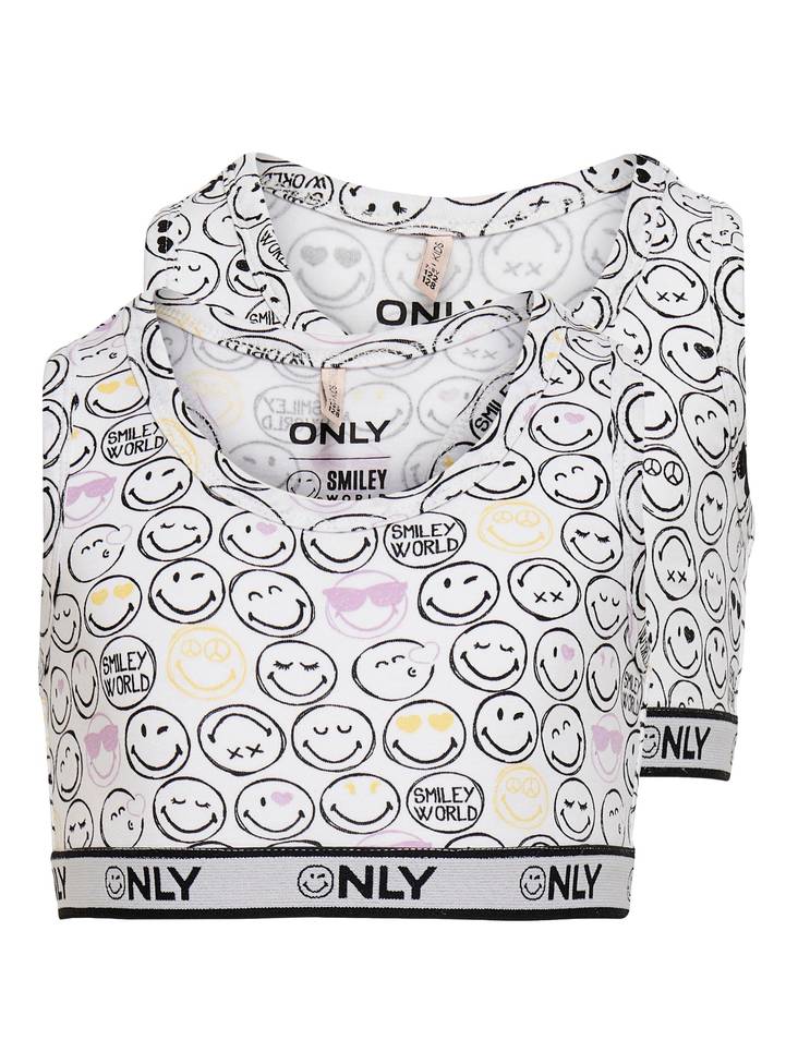 Smiley tyttöjen toppi 2-pack - Tyttöjen asusteet - 15241441 - 1