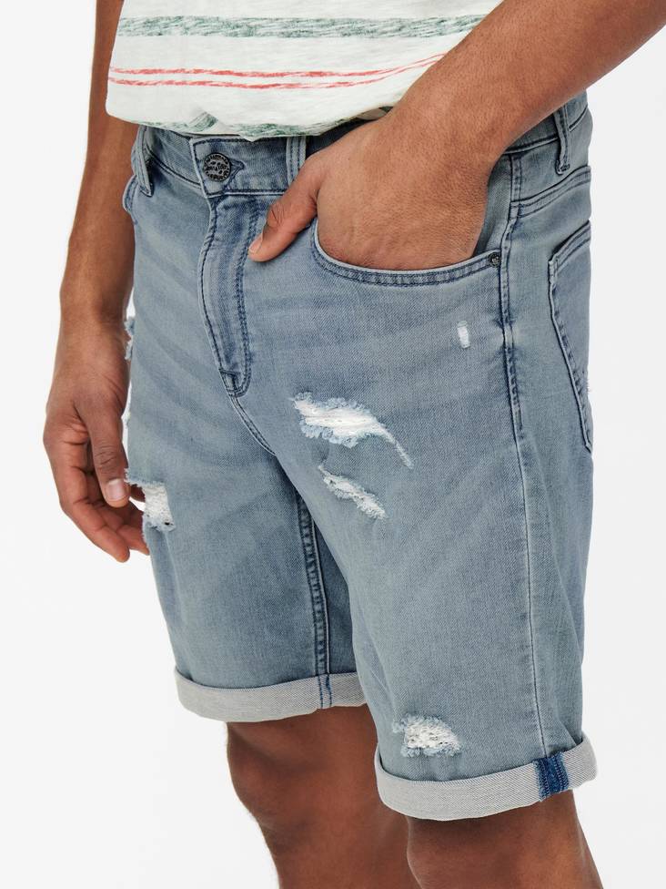 Ply farkkushortsit - Miesten housut ja shortsit - 22021894 - 1
