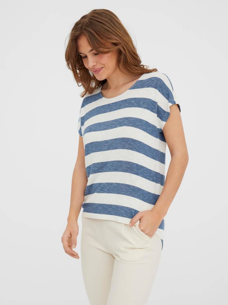 Wide stripe t-paita - Naisten paidat ja topit - 10190017 - 1