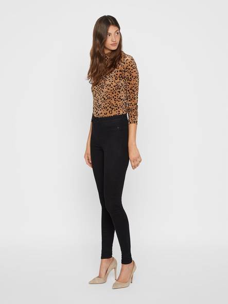 Callie korkeavyötäröiset farkut - Naisten housut ja shortsit - 27007982MUSTA - 2