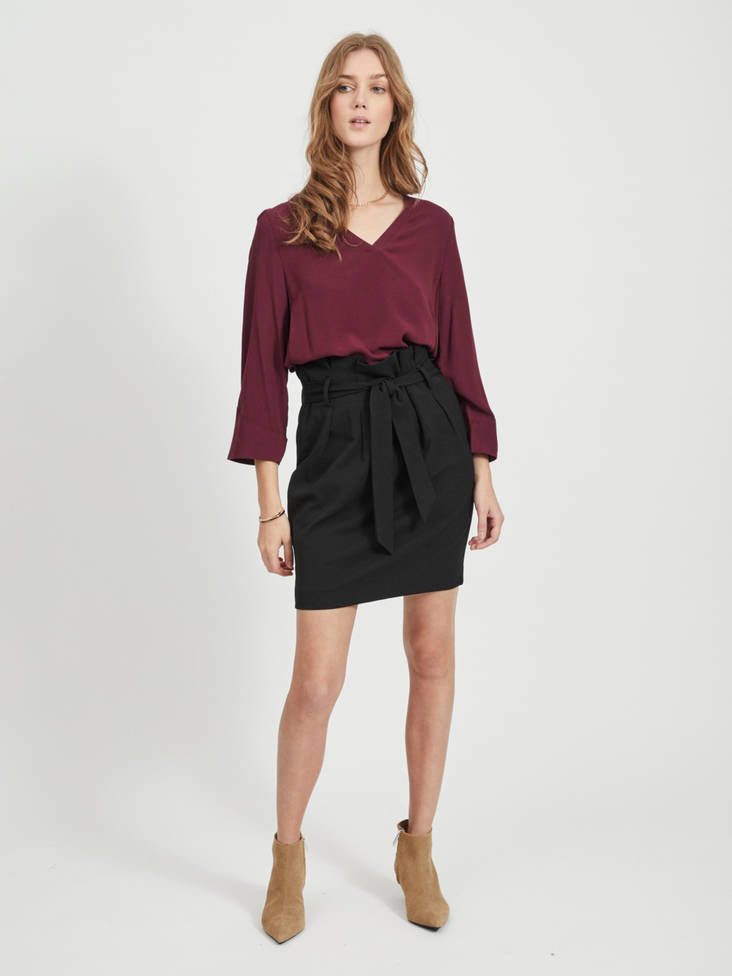Lisa naisten paperbag-hame - Mekot ja hameet - 23030173MUSTA - 1