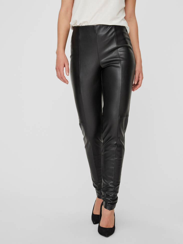 Milan naisten pu-leggarit - Naisten housut ja shortsit - 27009211MUSTA - 1
