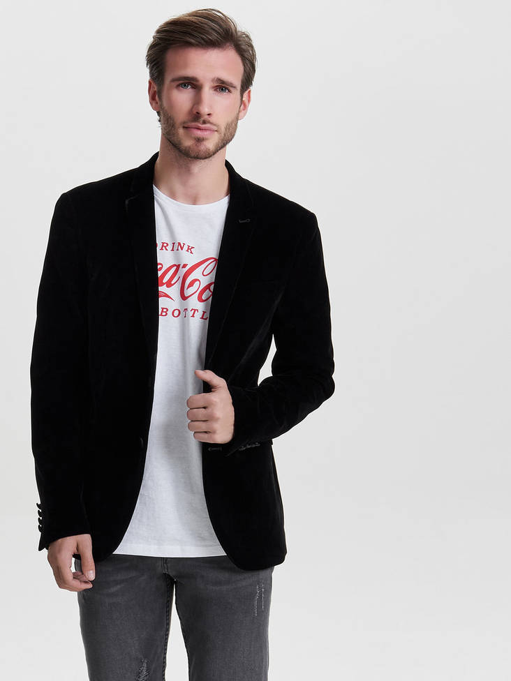 Peri miesten bleiseri - Miesten takit ja bleiserit - 22008141MUSTA - 1